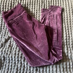 Velvet Leggings in Purple